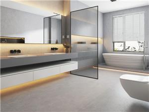 Grey Marble Effect Porcelain Bathroom Floor Tiles