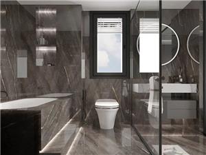 Gresie de baie cu efect de marmură porțelanată