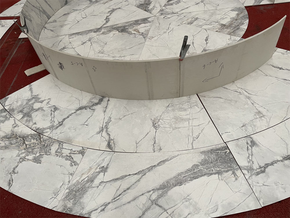 Heating Bending Bowed Sintered Stone Porcelain Wall Tiles