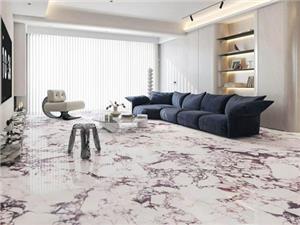 Lifelike calacatta viola marble look sintered stone