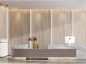 Beige travertine marble look porcelain sintered stone