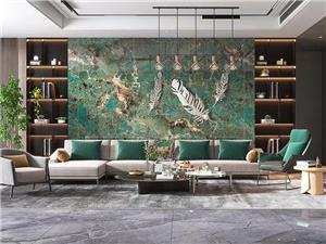 Amazonite green marble look porcelain tile