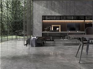 Big Format Slab Dark Grey Marble Look Porcelain Tiles