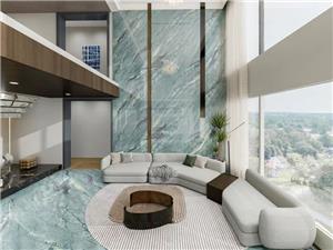 Luxury Green Sintered Stone Wall Cladding