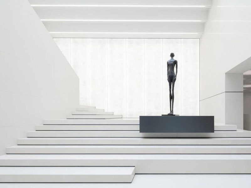 Pearl White High End Sintered Stone Stairs