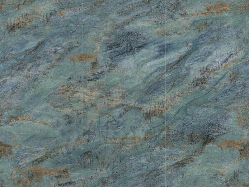 Alpine Blue Marble Look Sintered Stone Wall