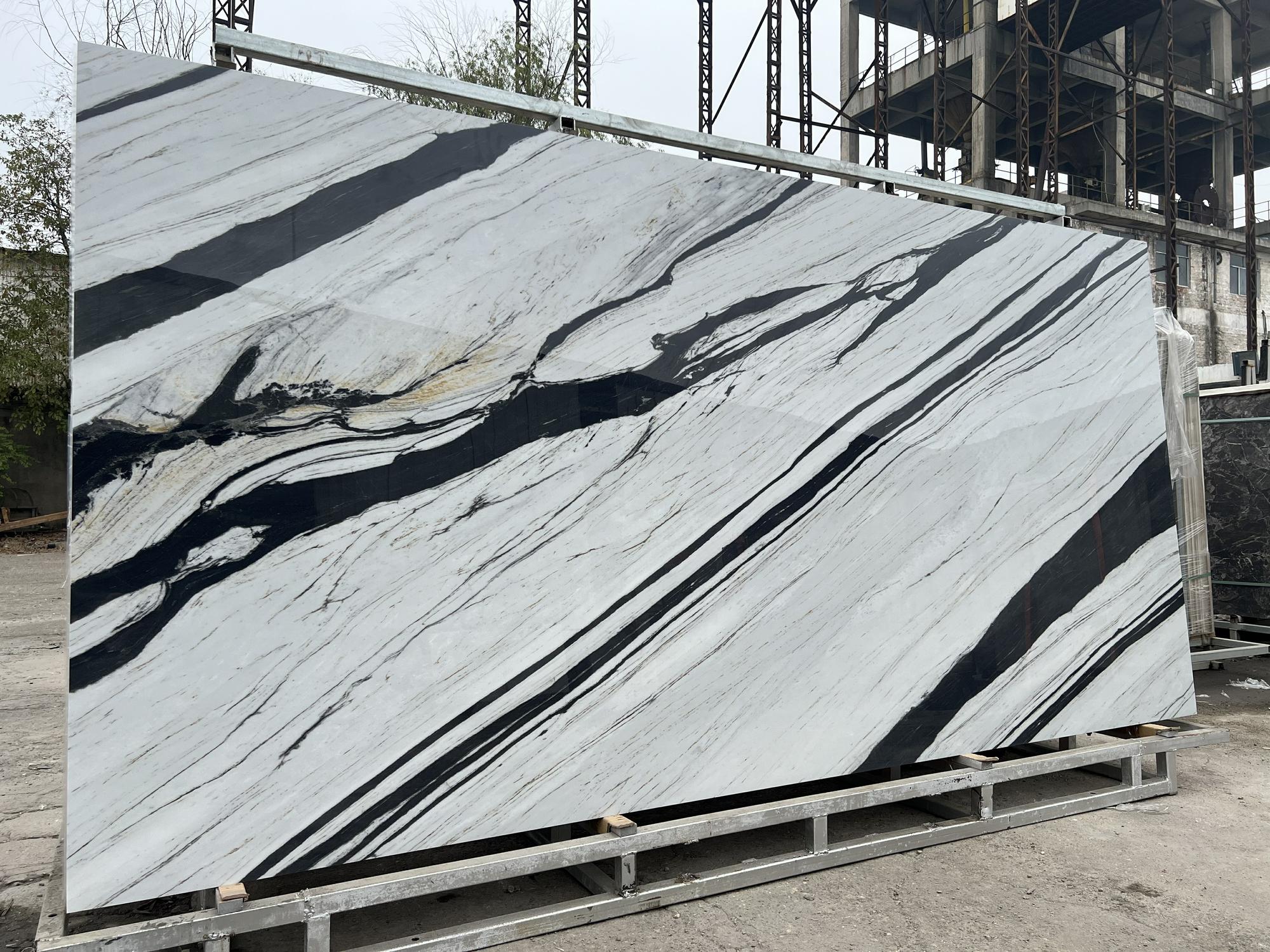 Panda White Sintered Stone Panel for Dining Table Top