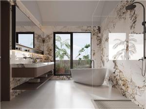 Pandora White Sintered Stone Slab - Luxury White Marble-Effect Large-Format Surface