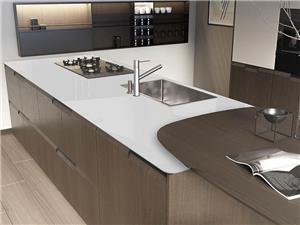 White Aurora Sintered Stone Countertops - Premium White Marble-Effect Large-Format Surface