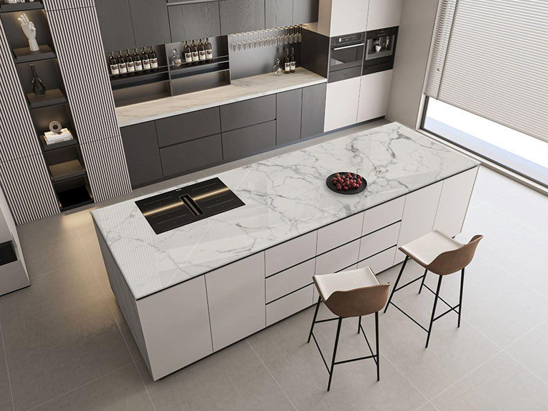 Snowflakes White Sintered Stone Countertops – Premium Marble Look Surface