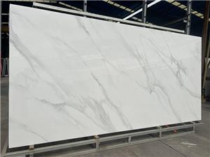 Calacatta White Polished Sintered Stone Slab 12mm