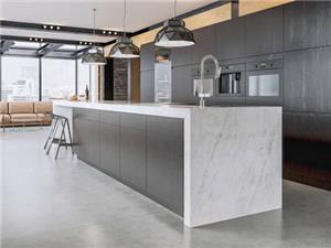 Márványhatású konyhapultok luxus otthonokba: Időtlen szépség kompromisszumok nélkül