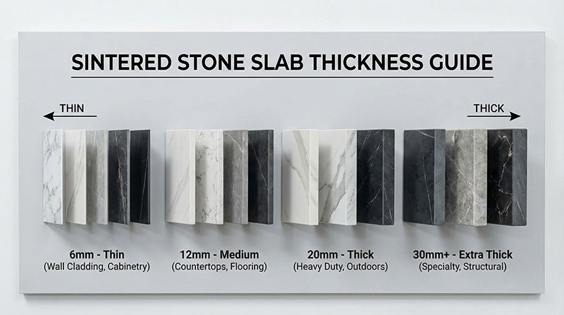 Sintered Stone Slab Thickness Guide