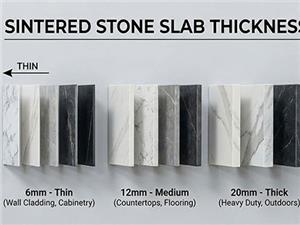 Leitfaden zur Dicke von Sintersteinplatten: 6 mm vs. 12 mm vs. 20 mm – Erläuterung