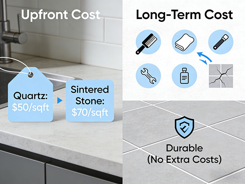 Sintered Stone vs Quartz Sintered Stone vs Quartz