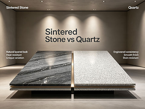 Sintered Stone vs Quartz: Which Surface Is Better for Your Project