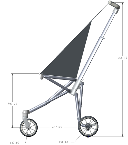 Portable baby stroller