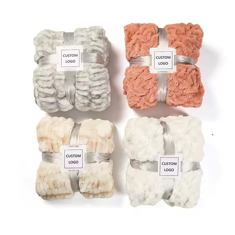 Double Sided Fleece Throw Blanket