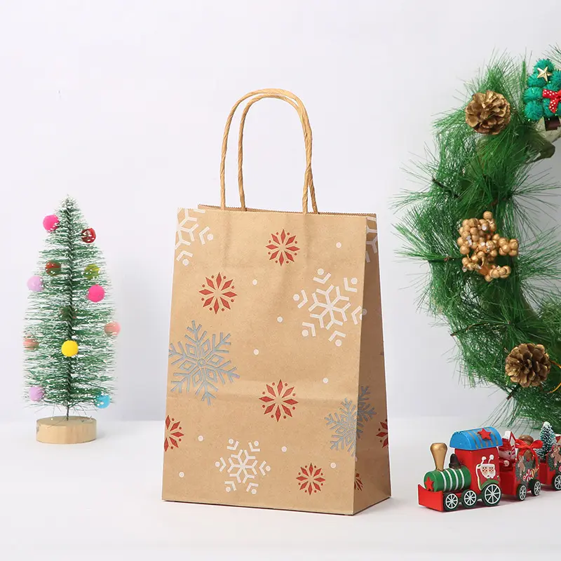 christmas kraft paper bags