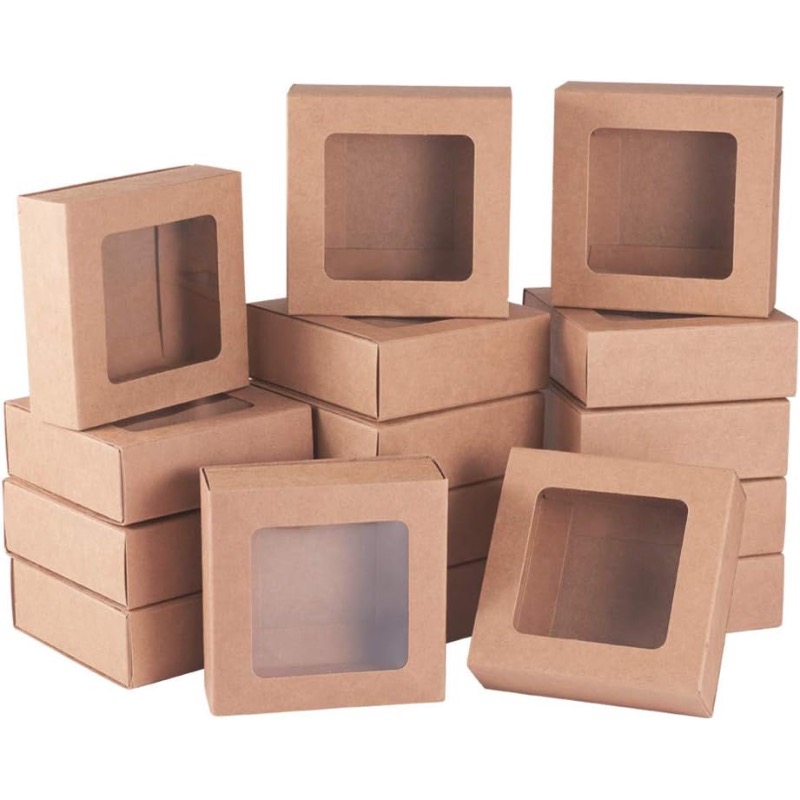 kraft box with clear window