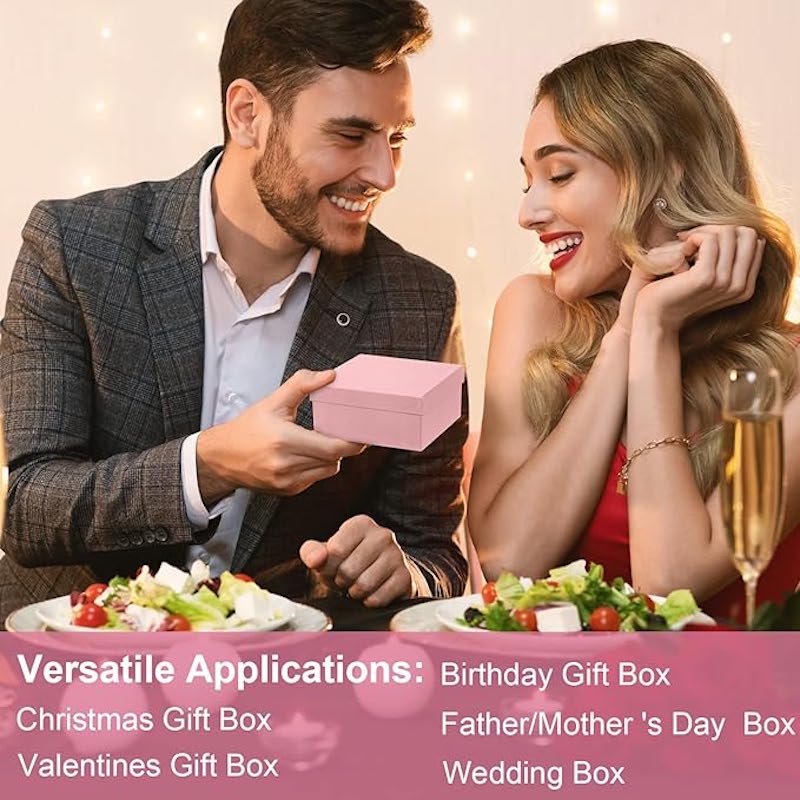 pink gift box with lid