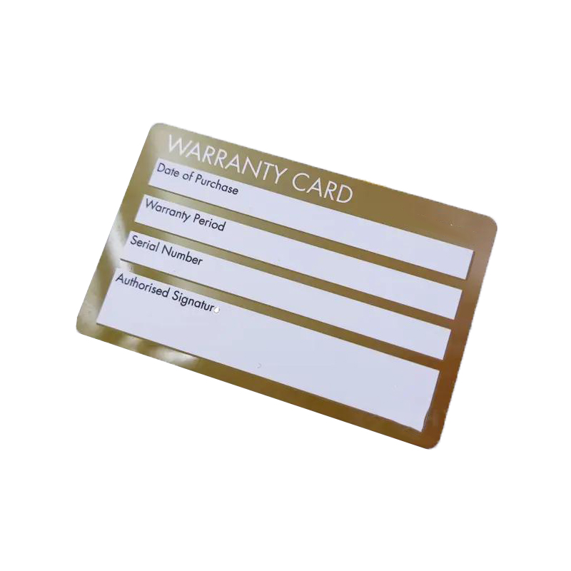 warranty card