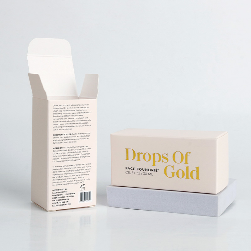 箔押しロゴ入り高級折りたたみ式紙箱