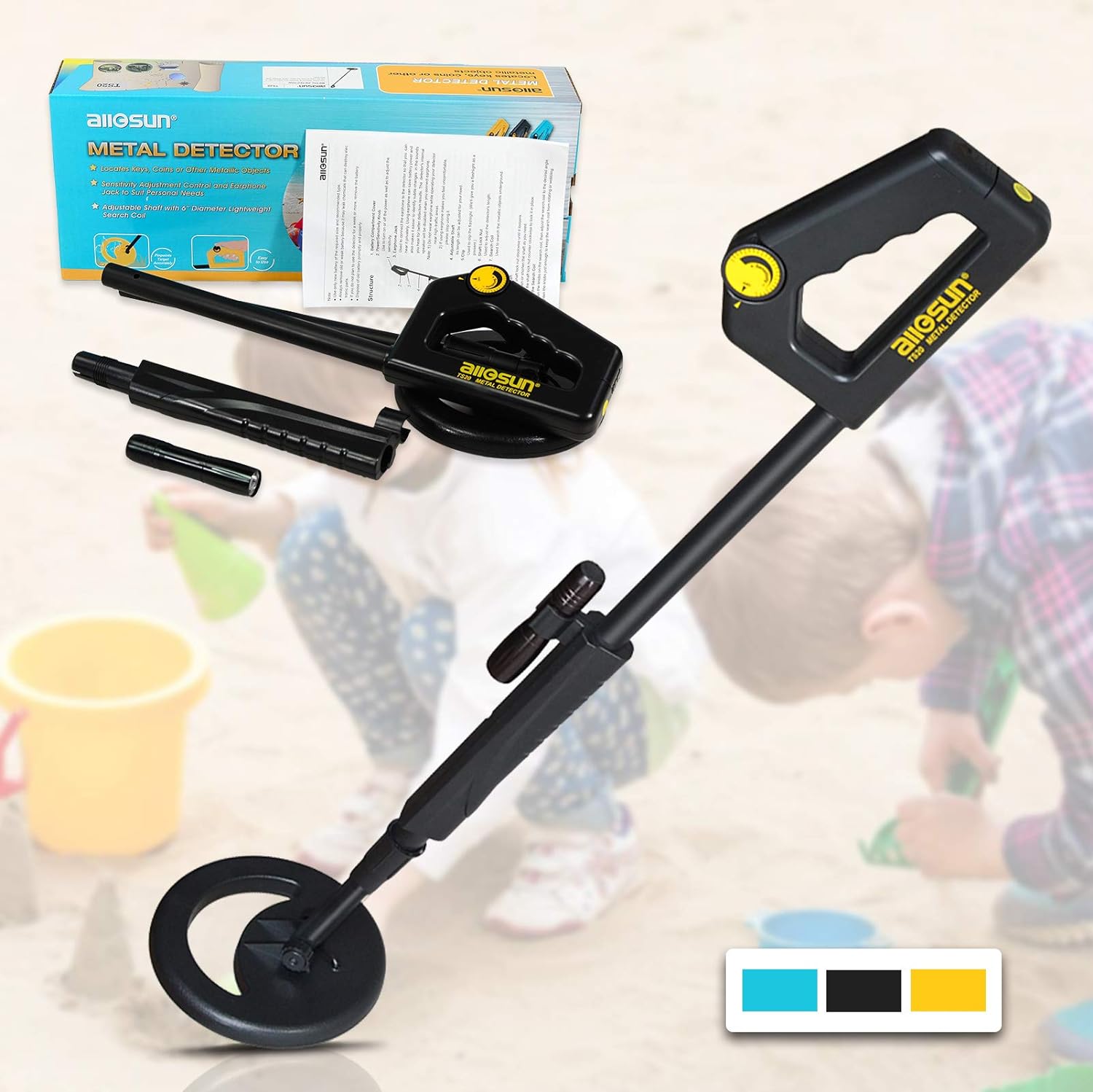 Metal detector portatile da spiaggia per bambini impermeabile