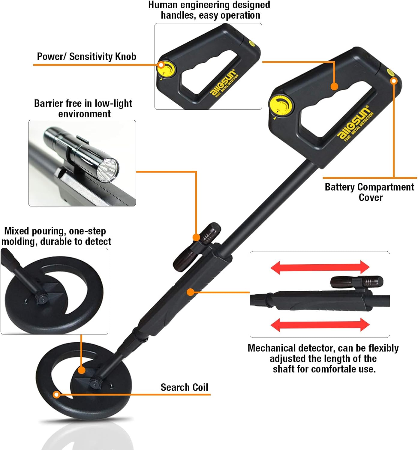 Vedenpitävä lasten ulkona Beach Handheld metallinilmaisin