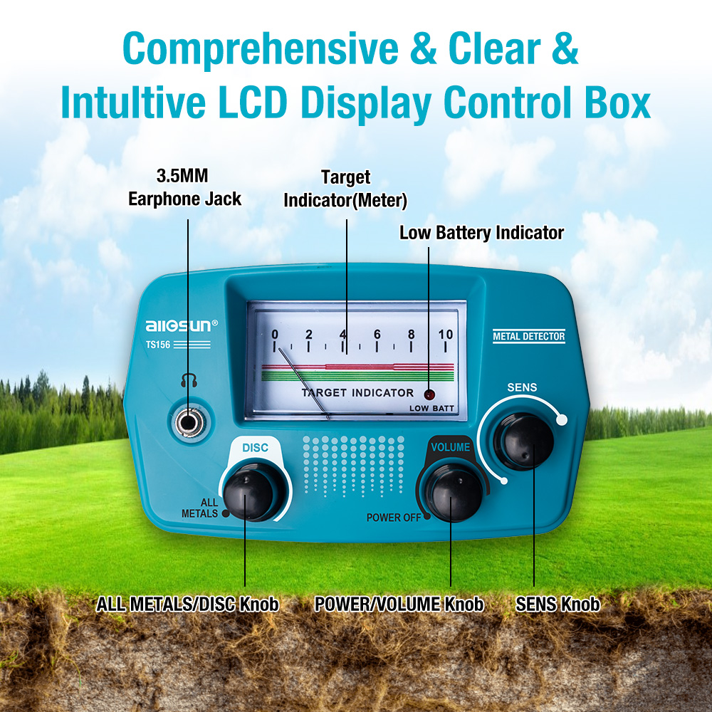 Voksen justerbar metaldetektor Pinpointing Display