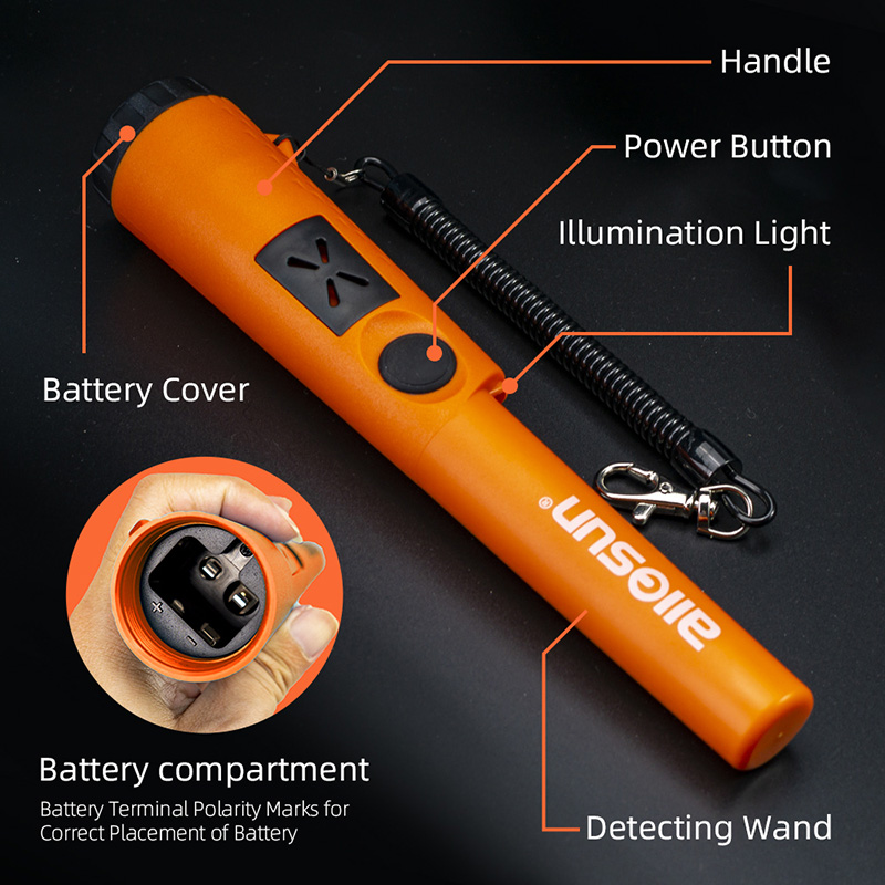 Adult handheld pinpointer wand detector 3 Alert Mode