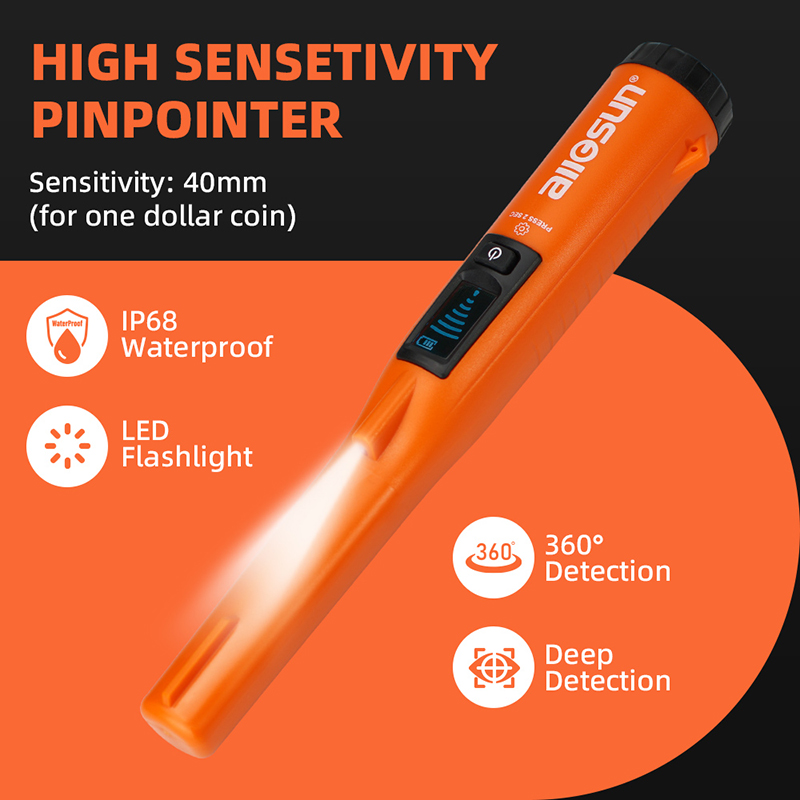 IP66 Waterproof handheld pinpointer wand gold finder