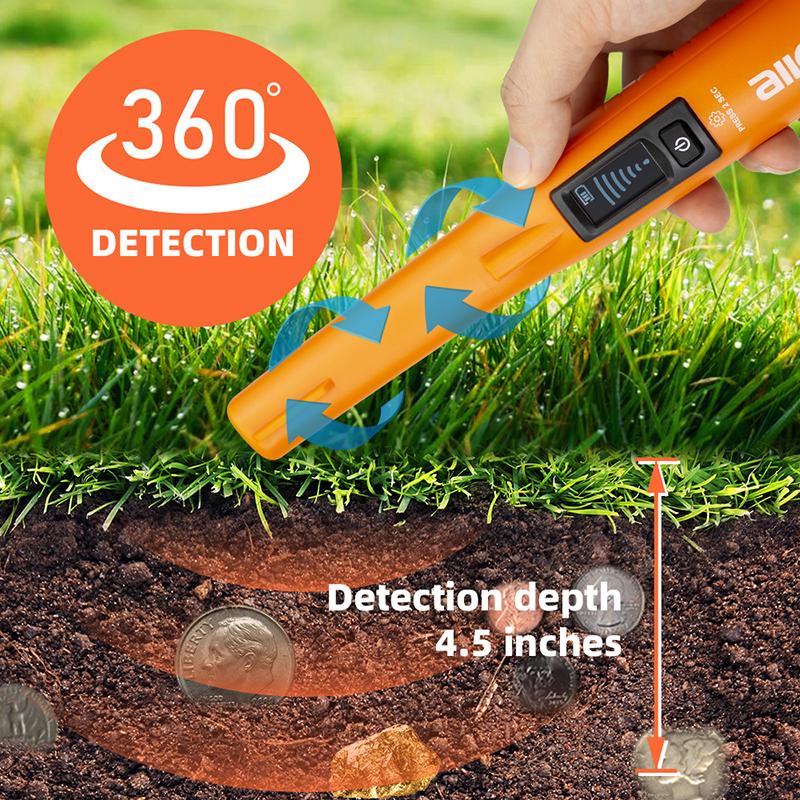 IP66 Waterproof handheld pinpointer wand gold finder