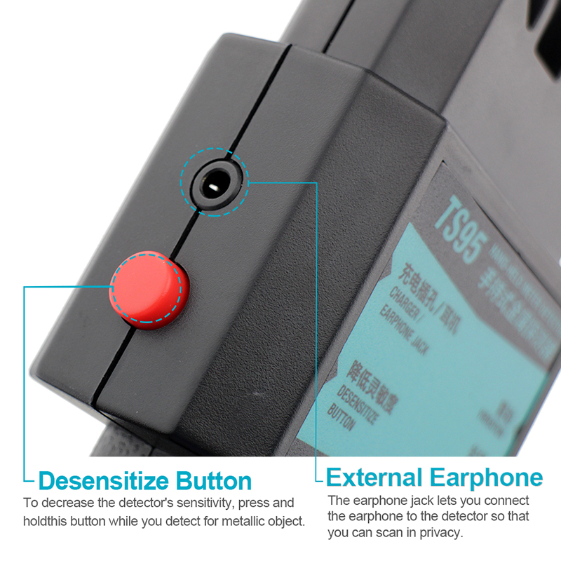 Body Scanner Metal Detector High Sensitivity Security Wand