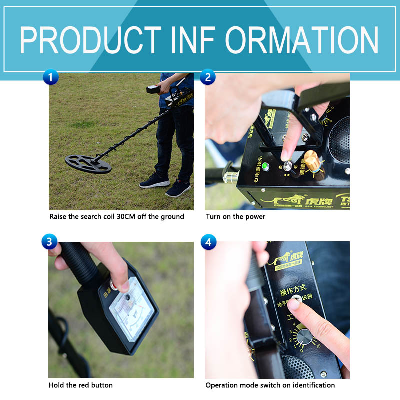 Waterproof silver copper golden metal detector LED