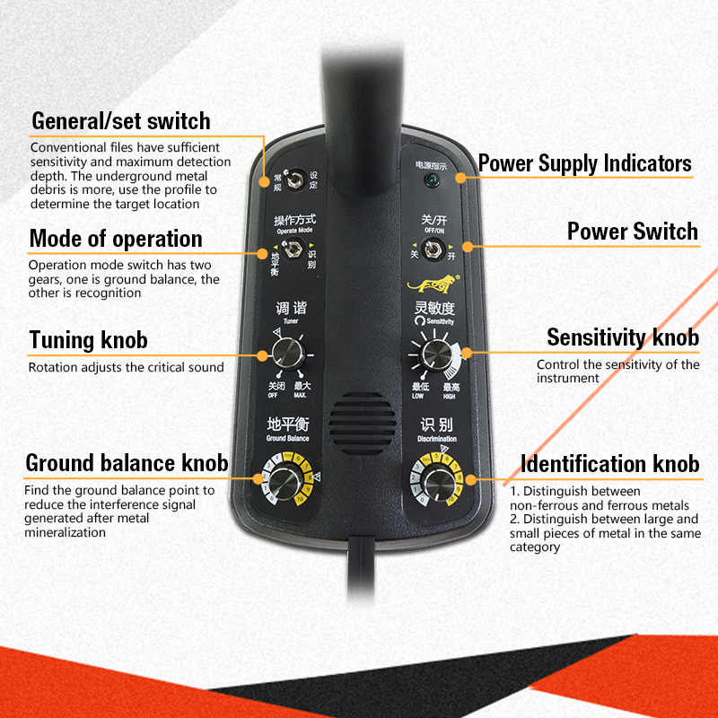 गोल्ड डिटेक्टर भूमिगत खोजक धातु पिनपॉइंट उपकरण