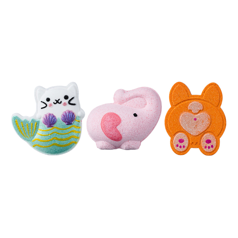 可愛動物沐浴球（美人魚，小狗，粉紅大象）