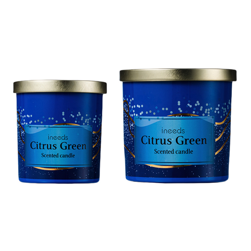Blue Sea Gilded Flow candle