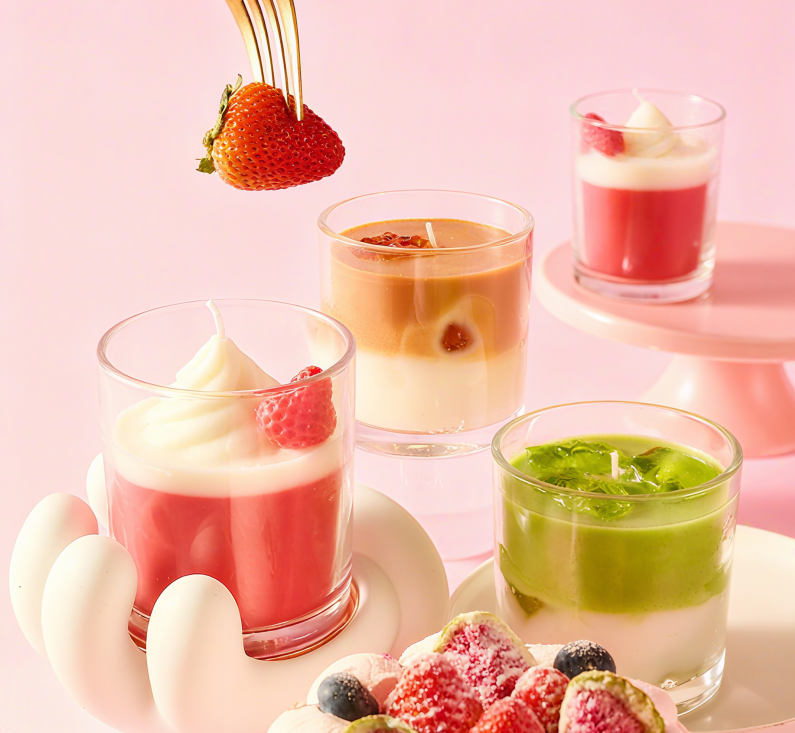 Cozy reading afternoon tea candle