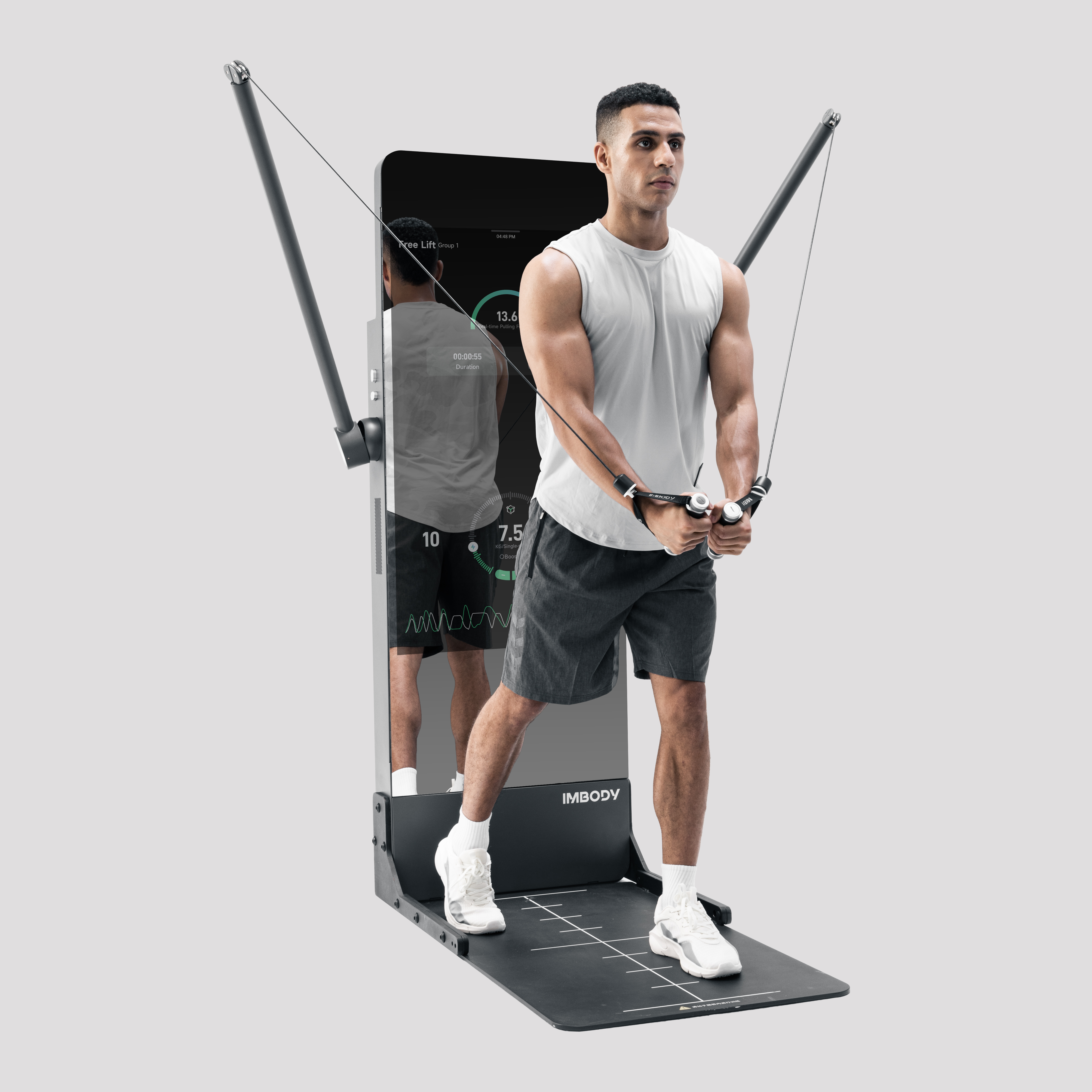 Volně trénující vnitřní fitness zrcadlo