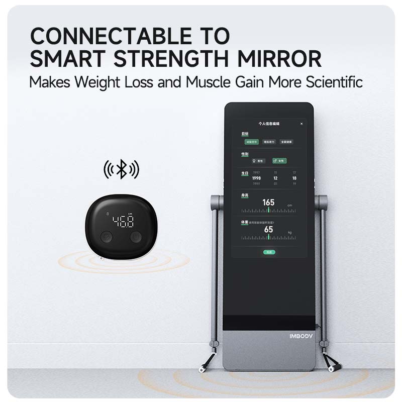 フィットネス減量コンパニオンは、アプリのスマートテープメジャーでデータの変化を記録します