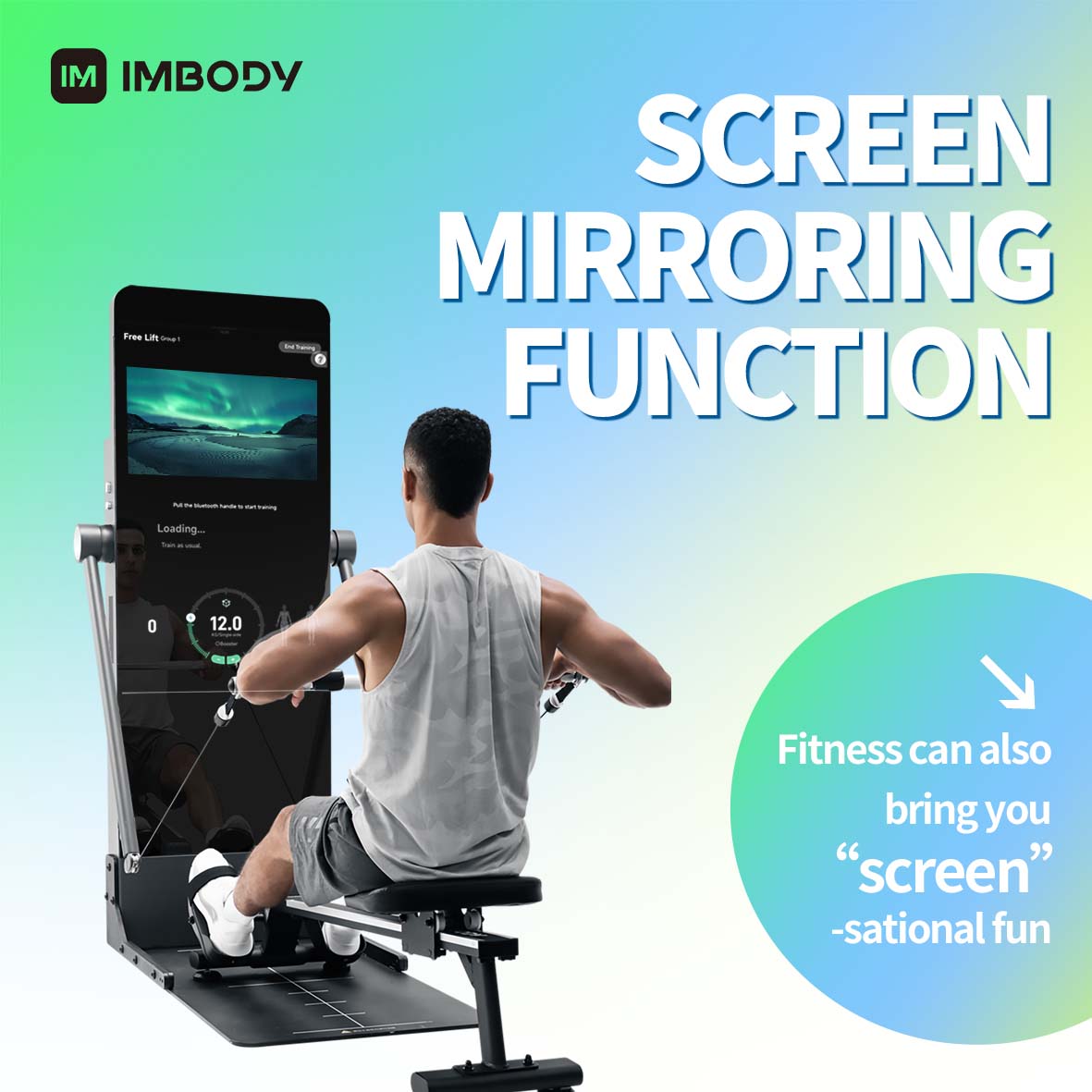 The new screen projection function of IMBODY smart fitness mirror