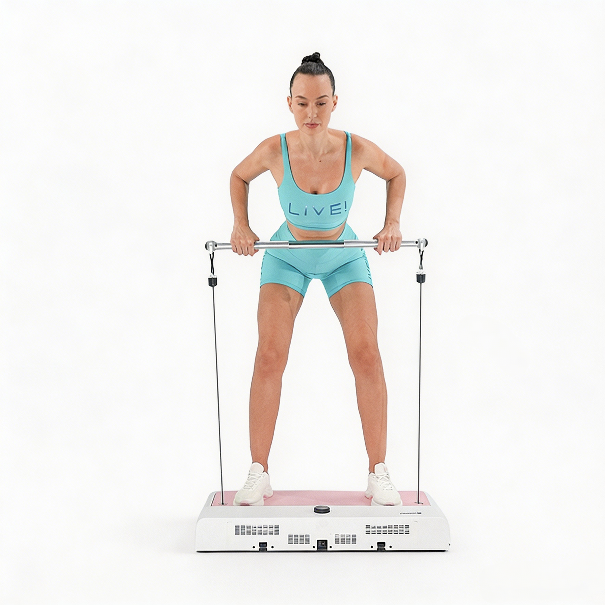 De compacte opbergruimte voor thuisgymnastiek