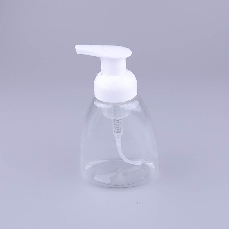 300ml Flat Shape PET Plastic Foam Hand Wash Bottle Liquid Soap Foam Pump Bottle Wholesale