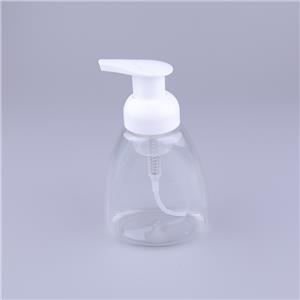 300ml Flat Shape PET Plastic Foam Hand Wash Bottle Liquid Soap Foam Pump Bottle Wholesale