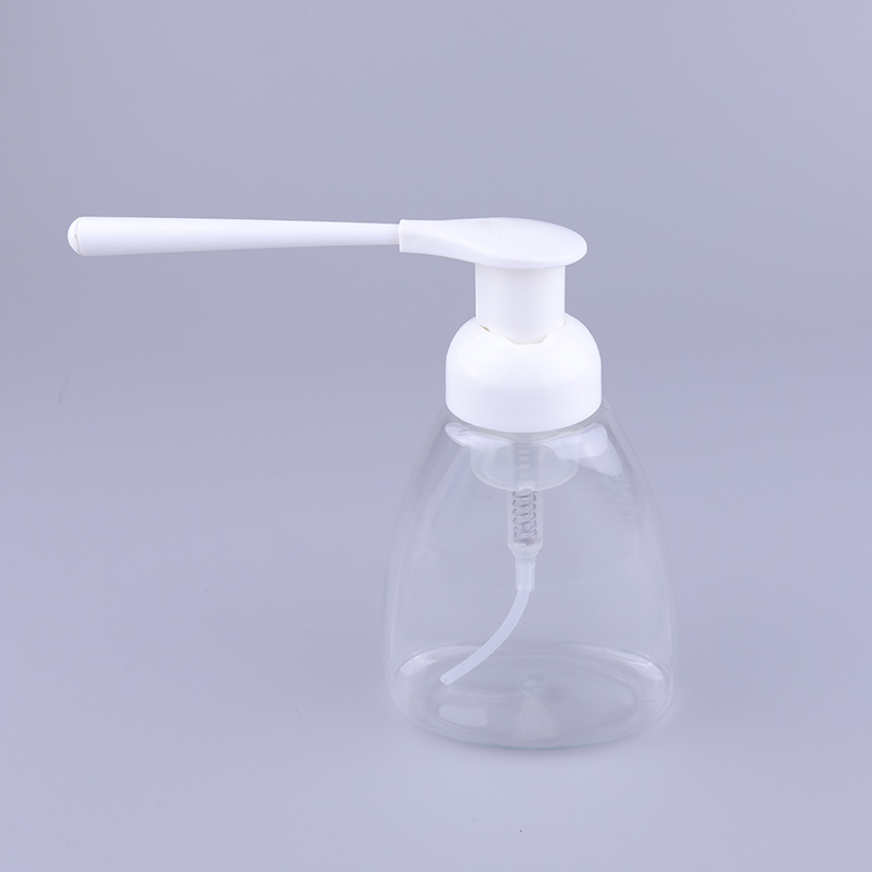 Conical 300ml PET Clear Plastic Bottle with Foam Pump Cleansing Mousse Bottle Hand Sanitizer Bottle