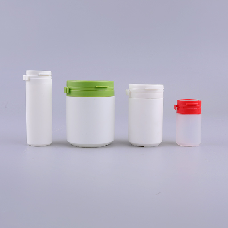 25ml Round HDPE Plastic Candy Container Chewing Gum Bottle Vitamin Bottles with rRing-pull Cap