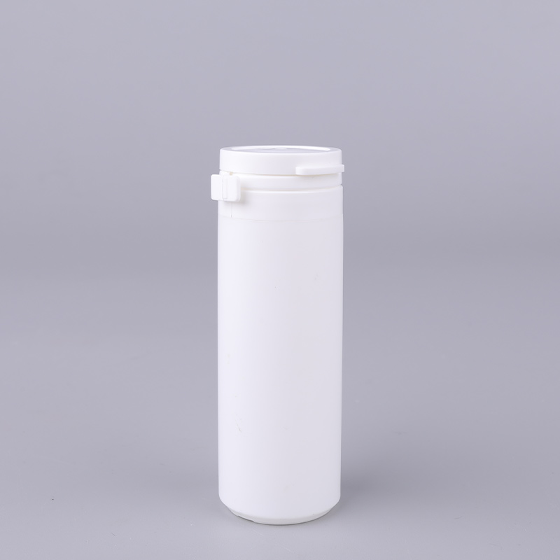 50ml HDPE Pill Bottle Capsule Container Chewing Gum Candy Bottle with Tear Pull Ring Cap