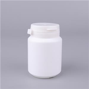 100ml Empty White HDPE pPill Capsule Container Chewing Gum Bottle with Flip Top Cap