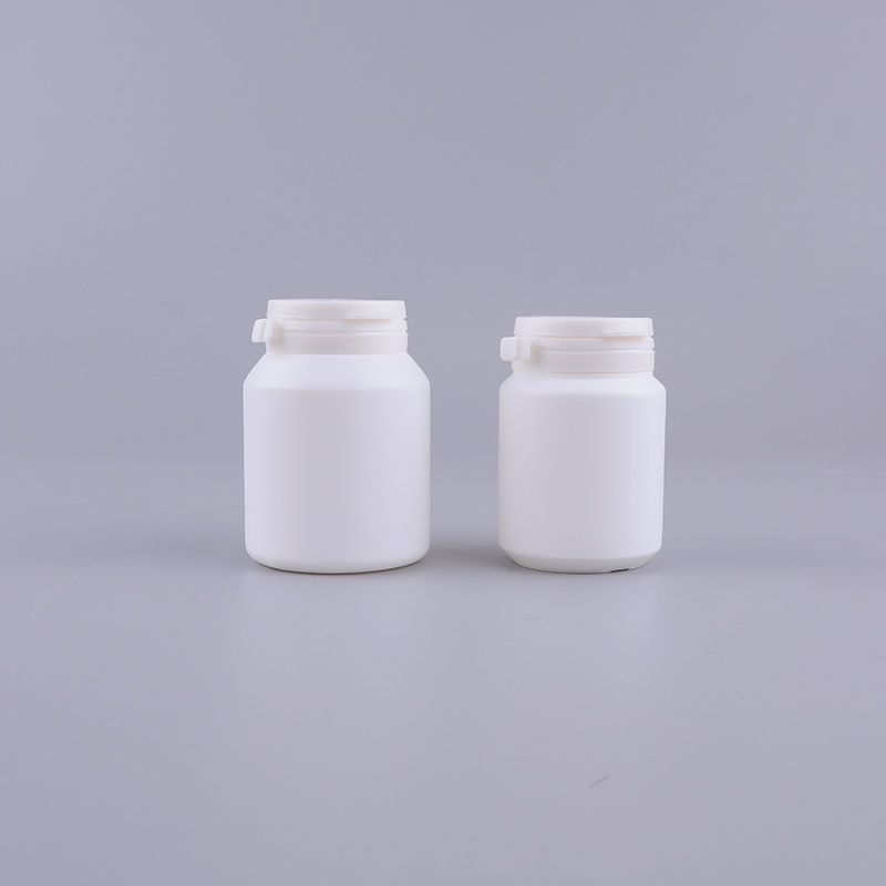 100ml Empty White HDPE pPill Capsule Container Chewing Gum Bottle with Flip Top Cap